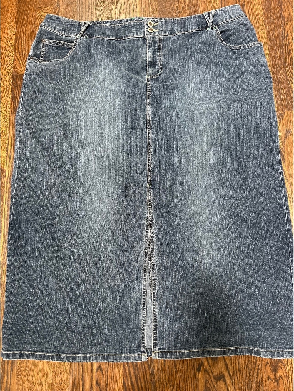 Duck Head Women's Denim Midi Skirt Size 24W
